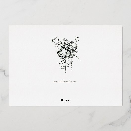 1844ビクトリアン年バロック・ロココスタイル枠 箔招待状 (裏面)