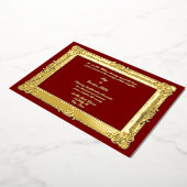 1844ビクトリアン年バロック・ロココスタイル枠 箔招待状 (回転した状態)