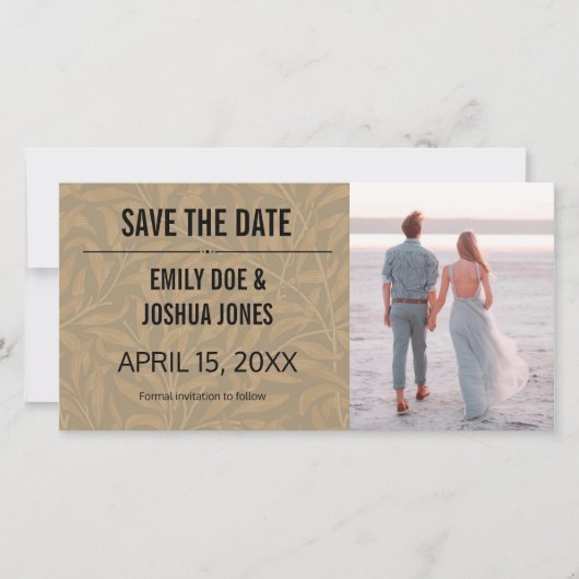 1844年のヴィクトリア時代のウェディングアート セーブザデート (正面)