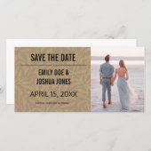 1844年のヴィクトリア時代のウェディングアート セーブザデート (正面/裏面)