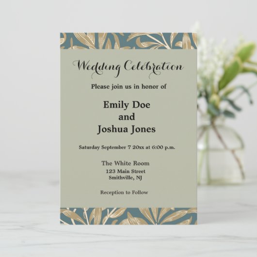 1844年のヴィクトリア時代のウェディングアート 招待状 (スタンド正面)