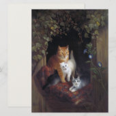 1844年 ヘンリエッテ・クニップの猫と子猫 (正面/裏面)