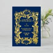 1845エレガントビクトリアンカルトゥーシュ 箔招待状 (立ち正面)