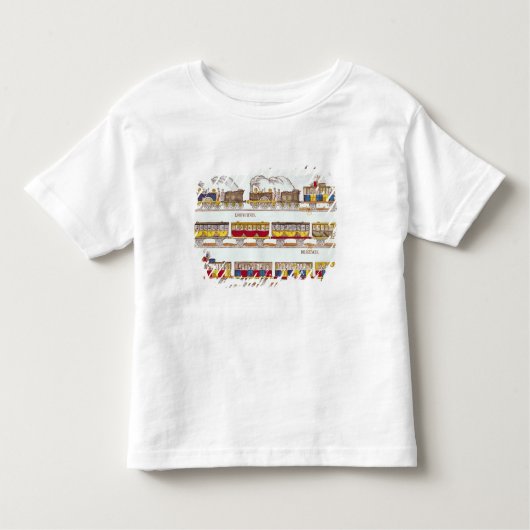 1845年に柵旅行 トドラーTシャツ (正面)