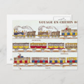 1845年の鉄道旅行 ポストカード (正面/裏面)