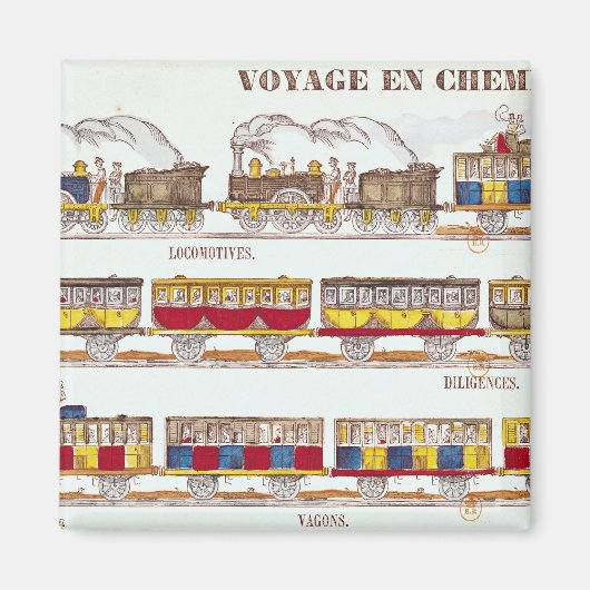 1845年の鉄道旅行 マグネット (正面)