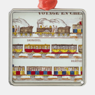 1845年の鉄道旅行 メタルオーナメント