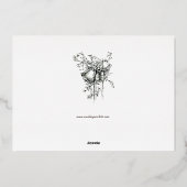 1845年ビクトリアンバロック・ロココスタイル枠 箔招待状 (裏面)