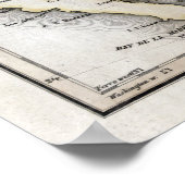 1846テキサス州の地図 ポスター (角)