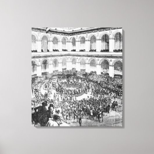 1846年にパリ証券取引所で キャンバスプリント (正面)