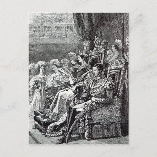1846年の女王の開国議会 ポストカード (正面)
