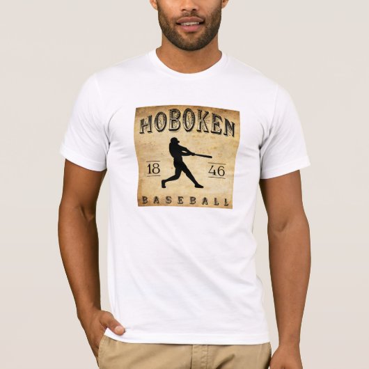 1846年のHobokenニュージャージーの野球 Tシャツ (正面)