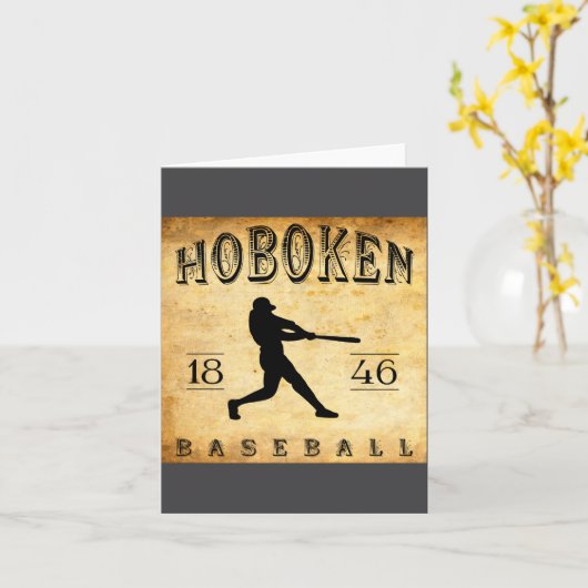 1846 Hoboken New Jersey Baseball  カード (黄色い花)