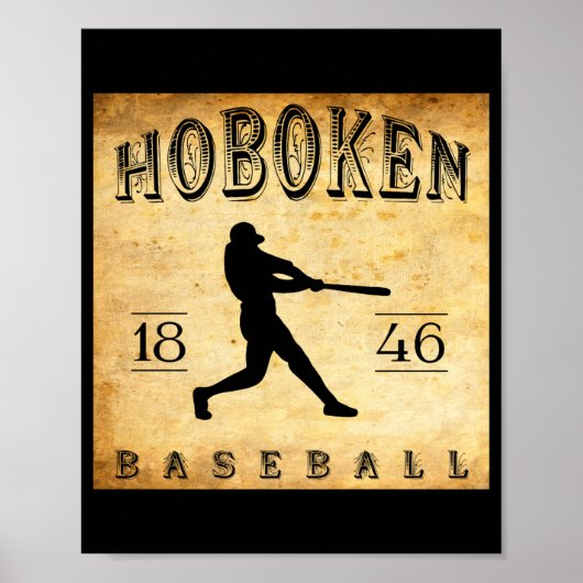 1846 Hoboken New Jersey Baseball  ポスター (正面)