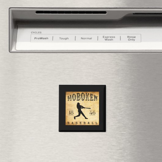 1846 Hoboken New Jersey Baseball  マグネット (インサイチュ (食洗機))