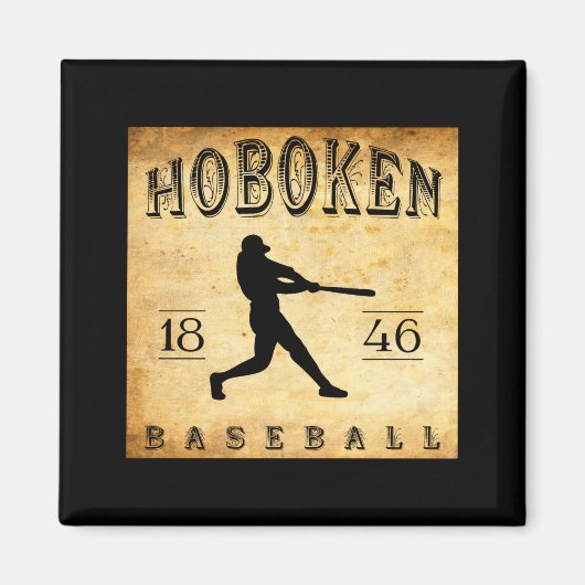1846 Hoboken New Jersey Baseball  マグネット (正面)