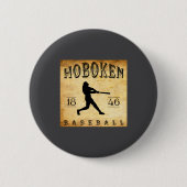 1846 Hoboken New Jersey Baseball  缶バッジ (正面)