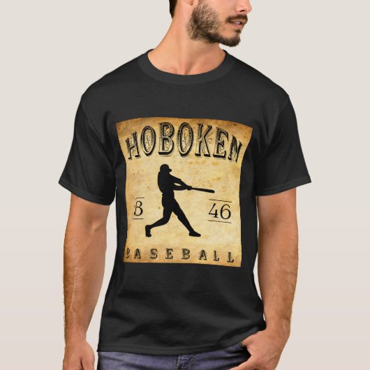 1846 Hoboken New Jersey Baseball  Tシャツ (正面)