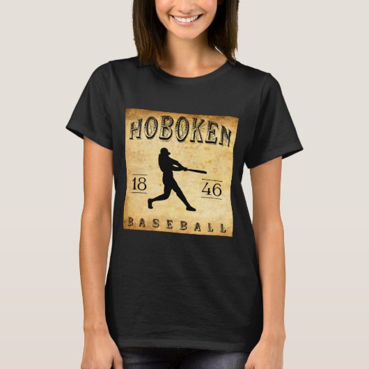 1846 Hoboken New Jersey Baseball  Tシャツ (正面)