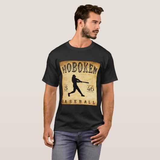 1846 Hoboken New Jersey Baseball  Tシャツ (正面フル)