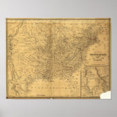 1847アンティークレール州の地統一された図 ポスター (正面)