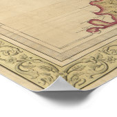 1847地図チェスターカウンティペンシルバニア州PA ポスター (角)