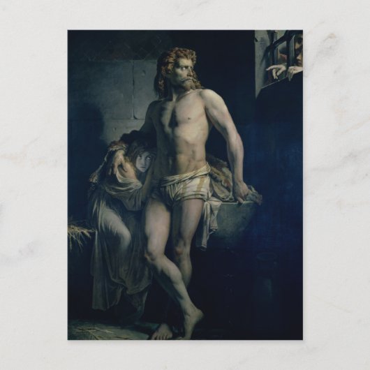 1847年、ローマに投獄されたガリアとその娘 ポストカード (正面)