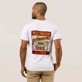 1848年から他州を飲み干し続けるウィスコンシン州 Tシャツ (裏面フル)