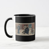1848年の日本頃武士の攻撃の敵 マグカップ (左)