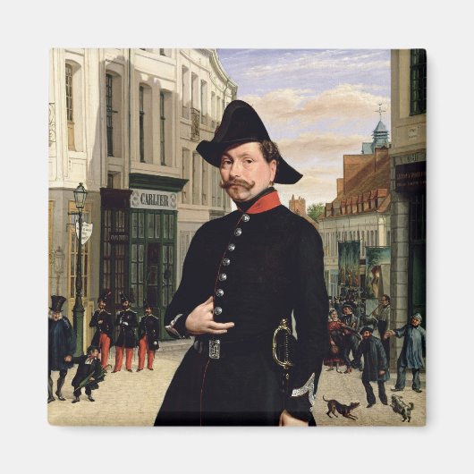 1848年の道合の警察官ポートレート マグネット (正面)