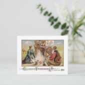 1849年のカリフォルニアの金ゴールドPannersのための感謝祭 シーズンポストカード (スタンド正面)