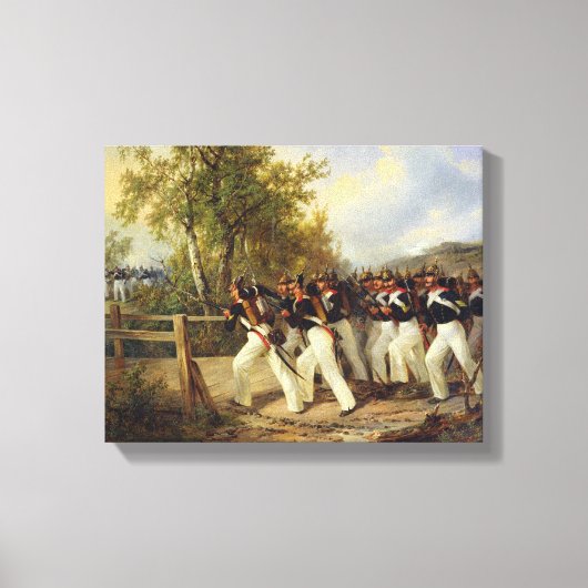 1849年、兵士の命の場面 キャンバスプリント (正面)