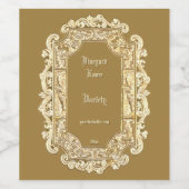 1850エレガント年ビクトリアンのカルトゥーシュ ワインラベル (シングルラベル)