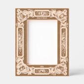 1850ビクトリアン年バラフローラ縁ど レーザー彫刻フレーム (正面)