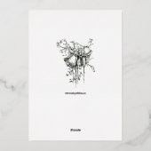 1850ビクトリアン年バラ縁ど結婚花 箔招待状 (裏面)