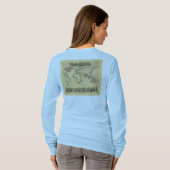 1850年のイギリス帝国全世界地図 Tシャツ (裏面フル)