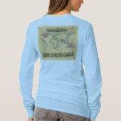 1850年のイギリス帝国全世界地図 Tシャツ (裏面)