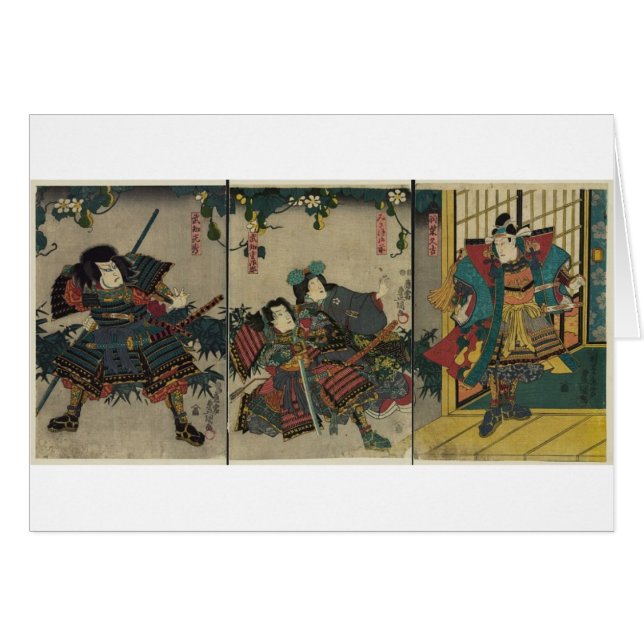 1850年の日本頃武士の戦士 (正面横)