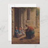 1850食べ物を与え年のヤング ポストカード (正面/裏面)