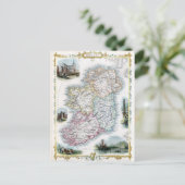 1851アイルランドの地図 ポストカード (スタンド正面)