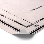 1851カリフォルニア金ゴールドマップ ポスター (角)