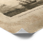 1851ニューヨーク&ブルックリンバーズアイパノラママップ ポスター (角)