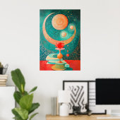 1851夢のような流れ ポスター (ホームオフィス)