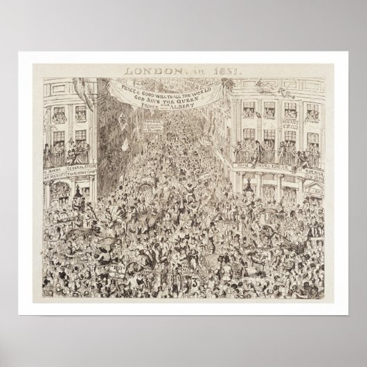 1851年の素晴らしメイヒュー展：1851年ロンドン ポスター (正面)