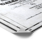 1851年カリフォルニアの地図 ポスター (角)