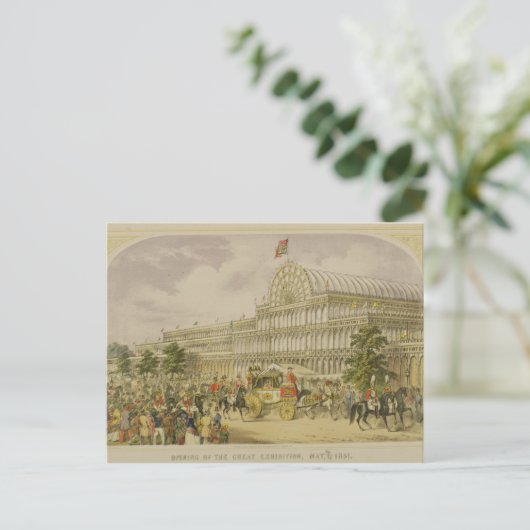 1851年5素晴らし月1日、展覧会のオープニング ポストカード (スタンド正面)