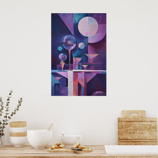 1852夢のような流れ ポスター (キッチン)