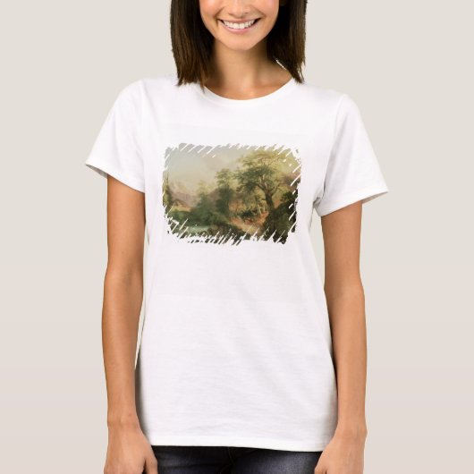 1852年ウィーン近郊の森林(キャンバス油) Tシャツ (正面)