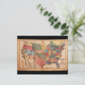 1853年のアメリカ合衆国地図 ポストカード (スタンド正面)