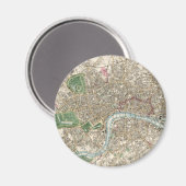 1853年のロンドン地図（ヴィンテージ） マグネット (正面/裏面)